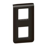 Mosaic plate with support for 2 x 2 vertical mounting modules - matt black