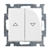 2026/4 UC-94-507 Cover Plates (partly incl. Insert) Single push button Rocker Symbol "venetian blind" alpine white - Basic55