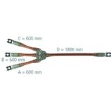 Three-pole earthing and short-circuiting cable 25mm² with crimped cabl