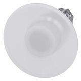 Illuminated mushroom pushbutton, 22 mm, round, metal, shiny, white, 60 mm, momentary  3SU1051-1CD60-0AA0-Z Y13