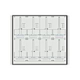 Meter box insert 2-rows, 8 meter boards / 17 Modul heights