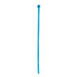 Cable Tie, Blue PA 6.6, Temp to 85 Degr C, L 190mm, W 4.8mm, Thick 1.3