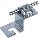 Roof conductor holder StSt f. trapezoid. tin roofs, clamping frame f. 