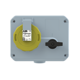 Switched interlocked socket-outlet, 4h, 16A, IP67, 3P+E