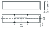 Surface-mounted luminaire Siella D MultiLumen 2 Prisms White ET 50W 6000lm Wide reduced glare UGR19 (W19) IK02 3 SDCM 8157940