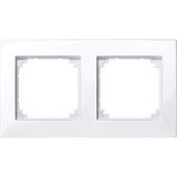 M-PLAN II frame, 2-fold, flush installation, active white glossy