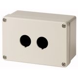 Surface mounting enclosure, metal, 2 mounting locations