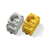 Power outlets for electrical enclosures, yellow (7U.00.8.230.0002)