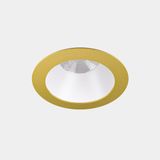 Downlight Play Deco Symmetrical Round Fixed 6.4W LED warm-white 3000K CRI 90 28º PHASE CUT Gold/White IP54 662lm