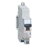 Phase+Neutral circuit breaker DNX³4500 6kA automatic terminal inlet and output - 1P+N 230V~ 10A curve C - 1 module