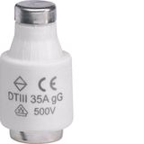 Fuse-link DIII E33 50A 500V gG T with indicator