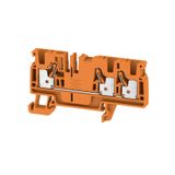 Feed-through terminal block, PUSH IN, 4 mm², 800 V, 32 A, Number of co