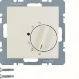 Thermostat, change-over contact, centre plate, S.1, white glossy