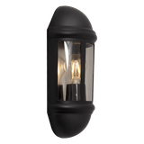 Latina E27 Half Lantern PIR Black