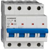 Miniature Circuit Breaker (MCB) AMPARO 10kA, C 63A, 3+N