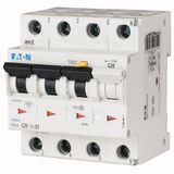 RCD/MCB combination, 20 A, 30 mA, MCB trip characteristic: C, 3p+N, RCD trip characteristic: AC