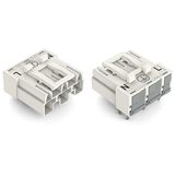 Plug for PCBs angled 3-pole white