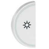 Round key cover Arteor BUS/SCS - light symbol - 1 module - white