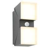 Evo LED Square Up/Down PIR 12,5W 750lm 3000K IP54 anthracite