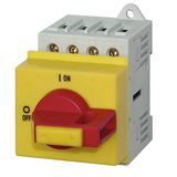 Emergency-Stop Main Switch 4-pole, modular, 63A, 22kW