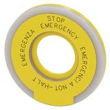 Washer round for EMERGENCY STOP mus...