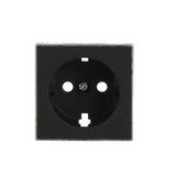 8588.9 NS Flat cover plate for Schuko socket outlet - Soft Black Socket outlet Central cover plate Black - Sky Niessen