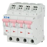 Miniature circuit breaker (MCB) with plug-in terminal, 2 A, 4p, characteristic: D