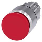 Mushroom pushbutton, 22 mm, round, metal, shiny, red, 30 mm, latching, pull-t...