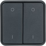 CUBYKO KNX PANEL 2 BUTTONS GRAY INDICATION I/0