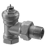 VEN120 - Angle radiator valve, DIN, 2-pipe system, PN10, DN20, kv 0.31...1.41