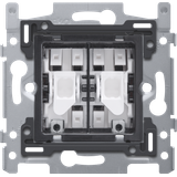 Base for a two-circuit switch, 10 AX/250 Vac, plug-in terminals,screw