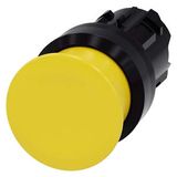 Mushroom pushbutton, 22 mm, round, plastic, yellow, 30 mm, momentary contact type, Z=50-unit packaging