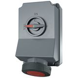 Mennekes Wall mounted recept., 63A5p6h400V, IP67 7290