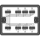 Distribution box Single-phase current (230 V) 1 input black