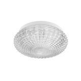 Clear Glass White Metal LED E27 2x12 Watt 230 Volt IP44 Bulb Excluded D: 30 H: 12 cm