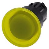 Illuminated mushroom pushbutton, 22 mm, round, plastic, yellow, 40 mm,…3SU1001-1BA30-0AA0-Z X90