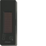 Wireless temperature+humidity sensor with solar cell and battery, anthracite matt