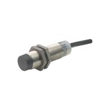 Proximity switch, E57 Premium+ Series, 1 N/O, 3-wire, 6 - 48 V DC, M18 x 1 mm, Sn= 12 mm, Semi-shielded, PNP, Stainless steel, 2 m connection cable
