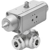 VZBA-3/8"-GGG-63-32L-F0304-V4V4T-PS30-R-90-4-C Ball valve actuator unit