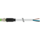 M8 male 0° A-cod. with cable PUR 4x0.25 gy UL/CSA+drag ch. 5m