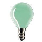 Incandescent Bulb E14 25W P45 silicone GREEN