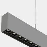Lineal lighting system Infinite Pro 1700mm Suspended Opticell 44.04W LED neutral-white 4000K CRI 90 ON-OFF Grey IP40 6086lm