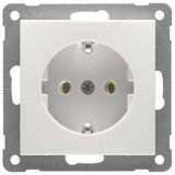 SCHUKO socket with clamp terminals, pure white D 11.6511.02