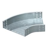 RB 45 150 FS  Bend 45°, horizontal, circular design, 110x500, Steel, St, strip galvanized, DIN EN 10346