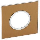 Arteor™ - Plate - French/German std - round - 2 or 2 x 1 modules - gold brass