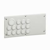 Open-work plate Cabstop - IP 55 - for Atlantic cabinets - 14 entries