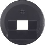 Centre plate for FCC soc. out., 1930/glass, black glossy