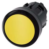 Pushbutton, 22 mm, round, plastic, yellow, pushbutton, flat momentary contact 3SU1000-0AB30-0AA0-Z Y10