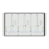 Meter box insert 1-row, 3 meter boards / 8 Modul heights