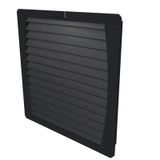 Exhaust filter (cabinet), IP55, black, EMC version: EN 61000-3-2,-3, E